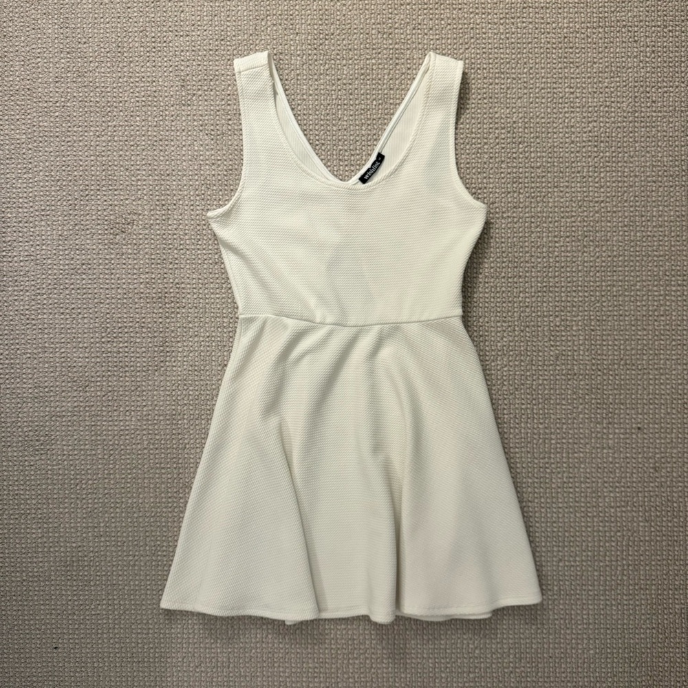 Wishlist White V-Neck Mini Dress